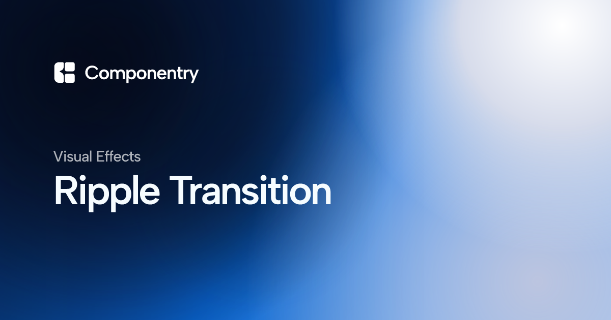 Ripple Transition React Component